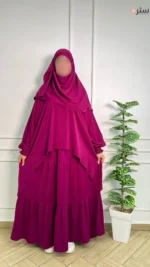 ⁦جلباب و حجاب شرعي 3 قطع⁩ - الصورة ⁦2⁩