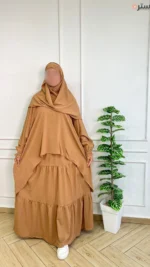 ⁦جلباب و حجاب شرعي 3 قطع⁩ - الصورة ⁦3⁩